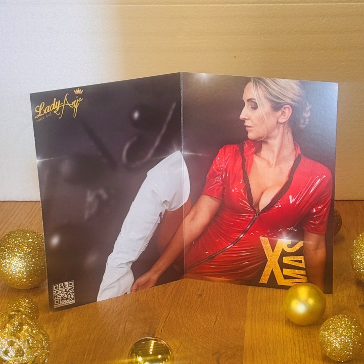 Weihnachtskarte Lady Anja 2024 innen, links und rechts