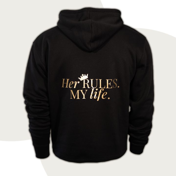 Hoodie "Her RULES. MY life." - Discreet Version