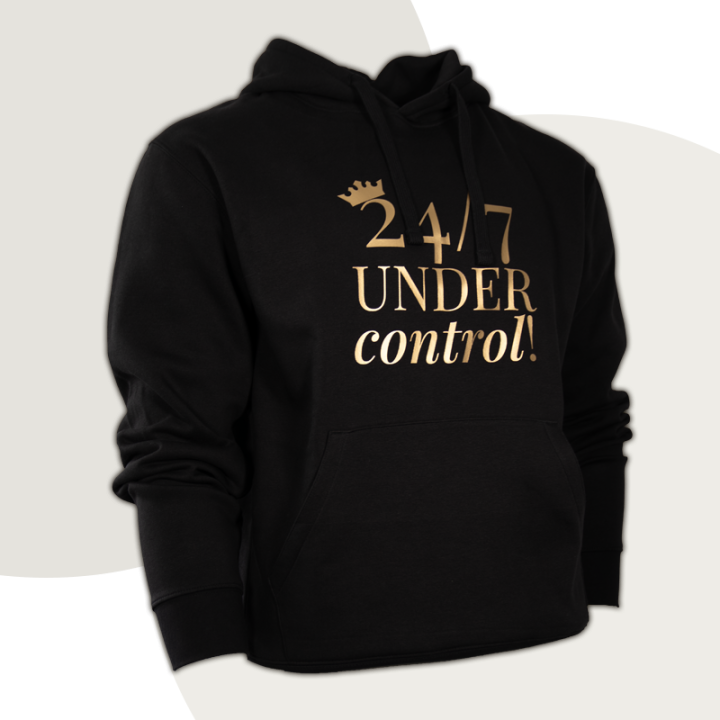Hoodie "24/7 UNDER control" - Discreet Version