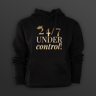 Hoodie „24/7 UNDER control“ - diskrete Version
