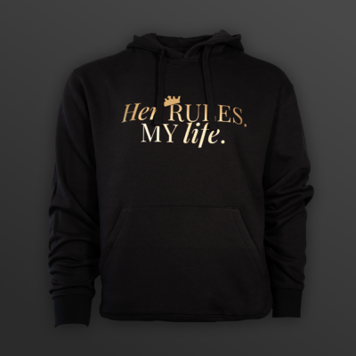 Hoodie „Her RULES. MY life.“ - diskrete Version