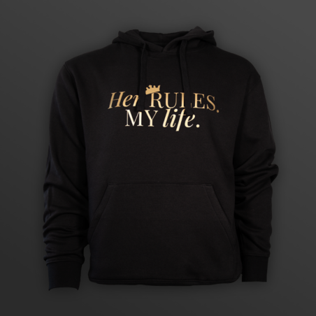 Hoodie „Her RULES. MY life.“ - diskrete Version