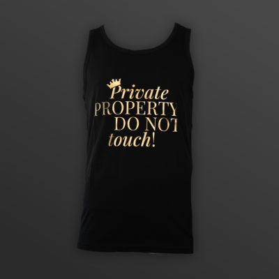 Muscle-Shirt „Private PROPERTY DO NOT touch“ - diskrete Version