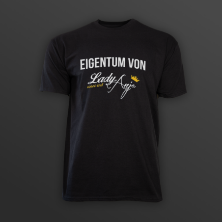 T-Shirt schwarz "Eigentum von Lady Anja"