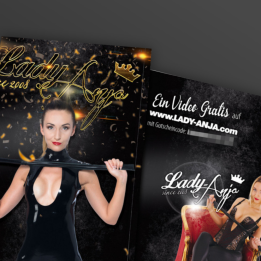 Hand-Signed Autograph Card Latex Dress Whip