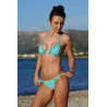 Türkis-gestreifter Bikini