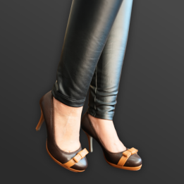 Dark Brown High Heels by Shoe Vita