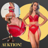 Rotes BH-Set mit Strassdetails & Strapshalter
