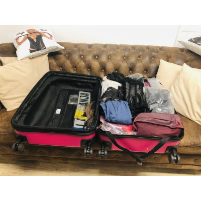 Mein pinker Reisekoffer mit  Überraschungsinhalt