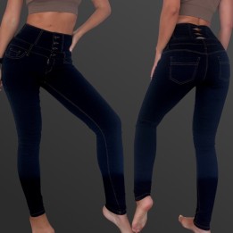 Blind Date High Waist Skinny Jeans in Dunkelblau