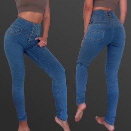 Blind Date High Waist Jeans in Blau