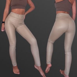 Calzedonia Kunstleder Leggings in Creme