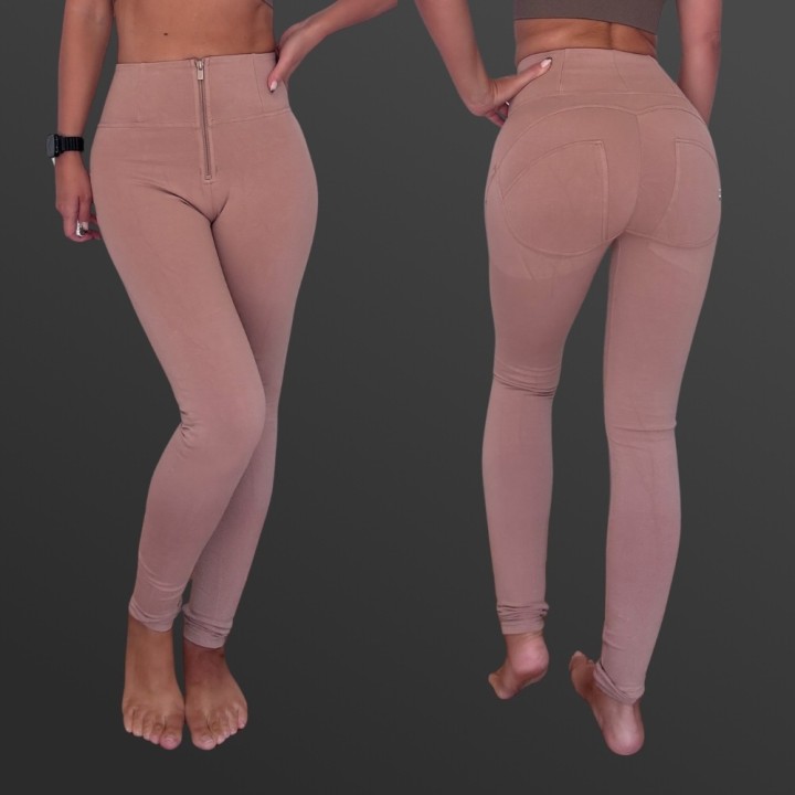 Freddy WR.UP High Waist Pants in Dusty Pink, Size XS | Worn