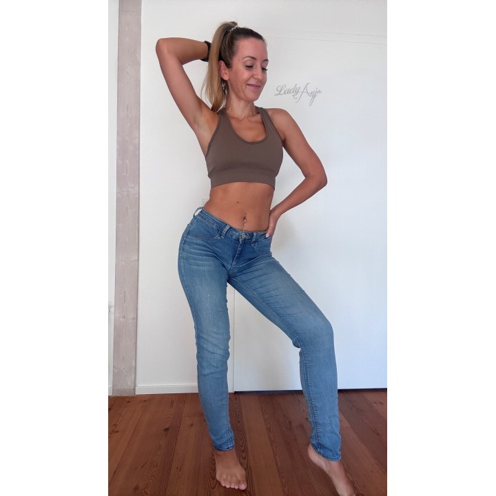 Medium Waist Push Up Skinny Jeans