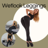 Wetlook Leggings schwarz mit Reisverschluss Wetlook Leggings schwarz mit Reisverschluss