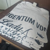 T-Shirt weiß "Eigentum von Lady Anja" T-Shirt weiß "Eigentum von Lady Anja"